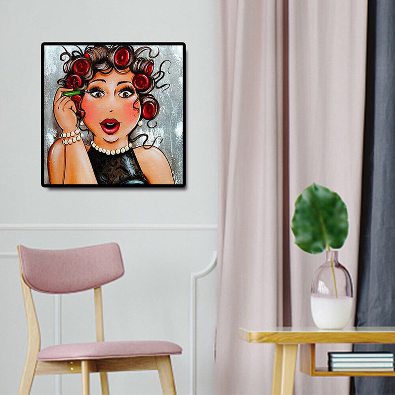 Women 5D diy Full Round Drill Diamond Painting Rhinestone Art Decor (V586)