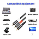 #A RCA Male to Dual RCA Male Audio Cable Converter Adapter for Car Player Mixer