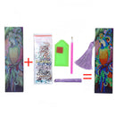 Rhinestone Diamond Painting Leather Bookmarks Leather Craft (Parrot-AA395) Newly