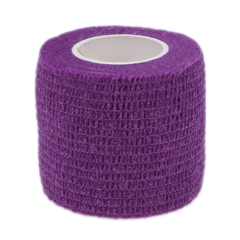 Sport Bandage Self Adherent Wrap Grip Roll Knee Protector (Purple)
