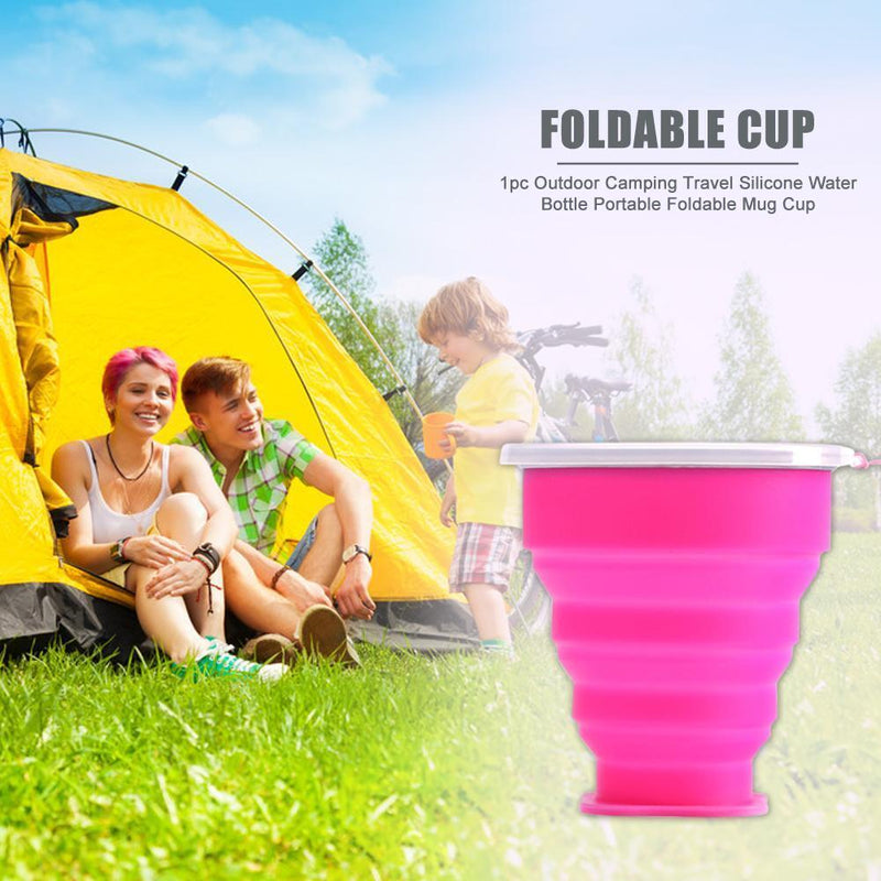 Multi-purpose Silicone Cup Outdoor Camping Drinking Mug Collapsible Water Cups