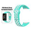Watch Strap for HUAWEI HONOR Band 6 TPU Wristband (Midnight Blue White)