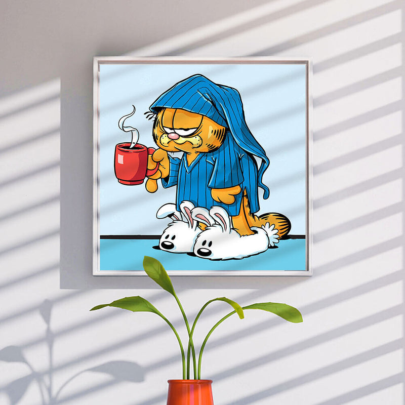 Cat Full Round Drill Home Decoration Ornament for Living Room Cartoon