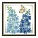 12 Months Flower DIY Cross Stitch 11CT Printed Embroidery Kits (H429 July)
