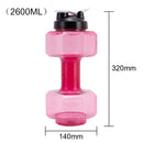 Outdoor Fitness Cycling Camping Water Bottle Gym Sport PET Dumbbell Shape K