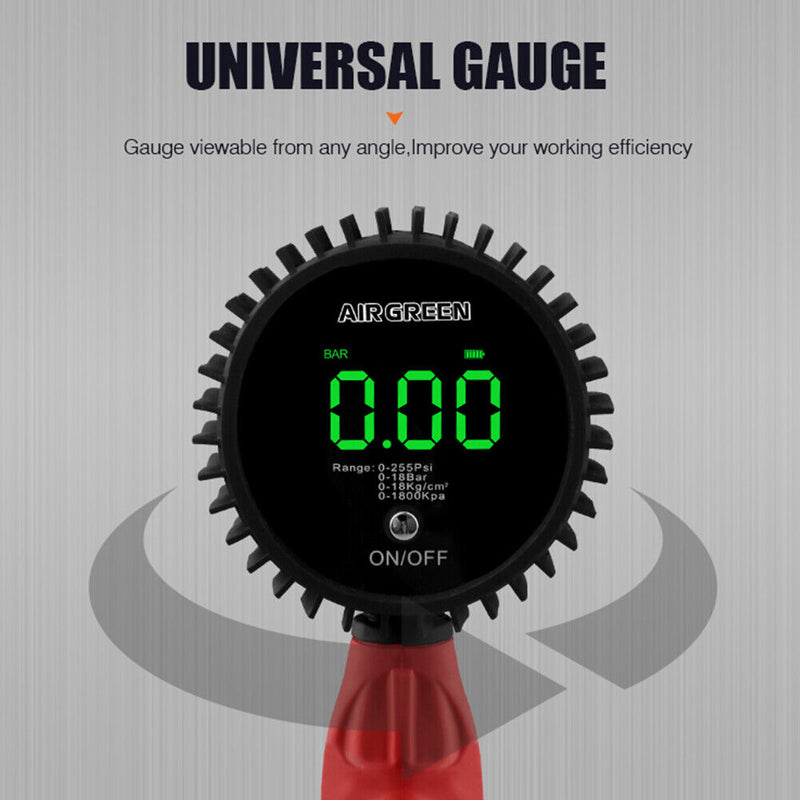 LED Digital Display Car Tire Air Pressure Inflator Gauge Vehicle Tester Tools