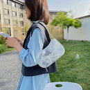 Fashion Women Tie Dye Shoulder Underarm Bag Casual Small Handbags (Gray)
