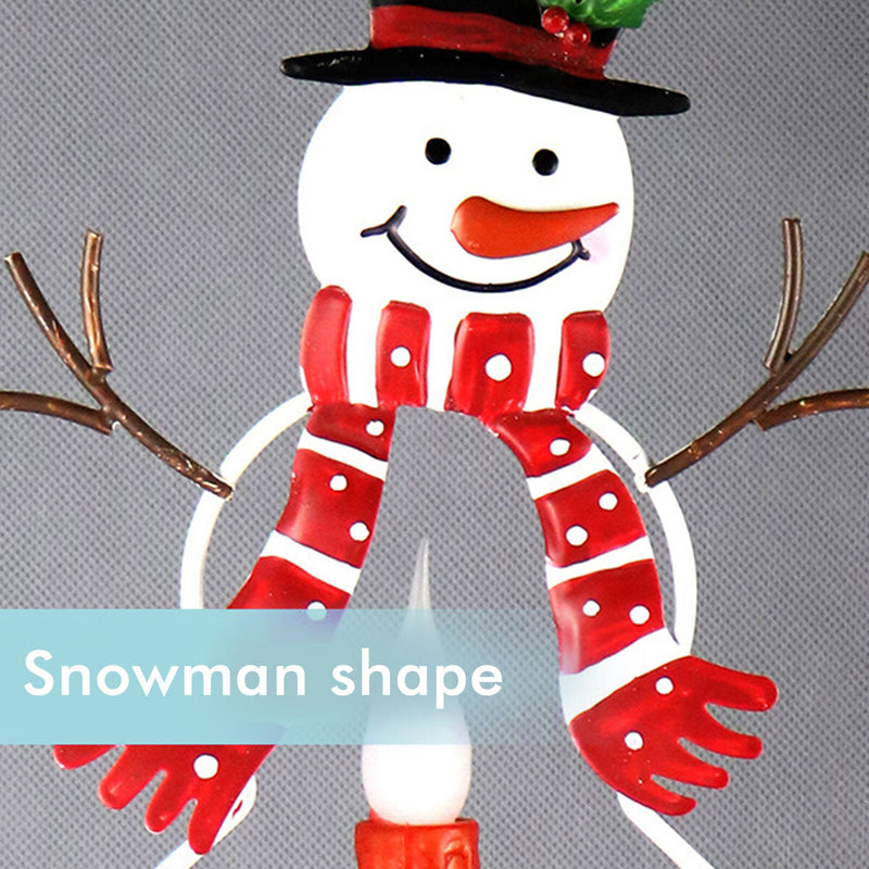 Christmas Decorative Lights 2 Modes Solar Snowman Lawn LED Lights for Path