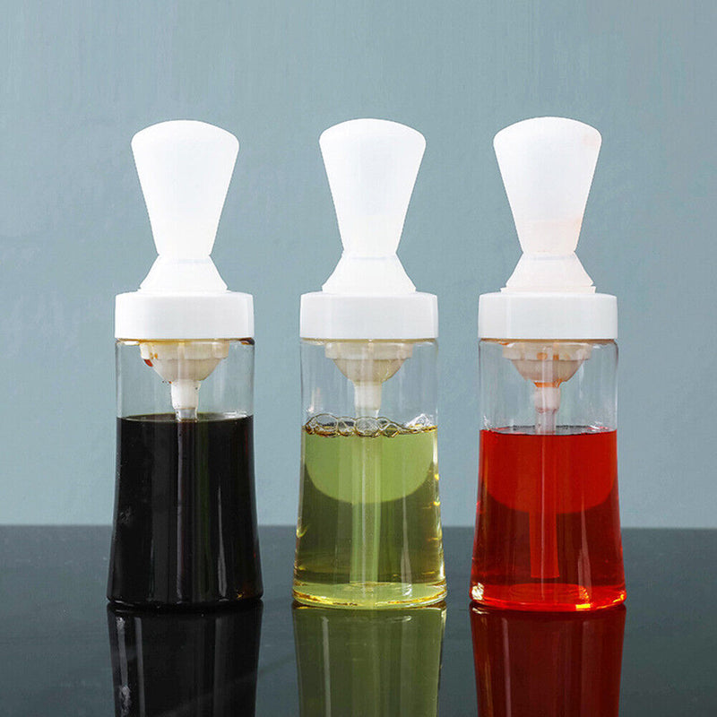 Kitchen Silicone Oil Bottle Barbecue Grill Brush Dispenser Baking Tools