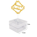 Cake ATM Happy Birthday Cake Topper Money Box Surprise Wedding Party Decor