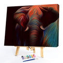Colorful Elephant Oil Paint by Numbers Hand Painted Frameless Picture Home Decor