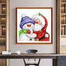 5D DIY Full Drill Round Shape Snowman Rhinestone Diamond Drawing for Bedroo