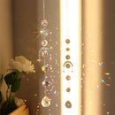 #A Wind Chime Color Crystal Catcher Hanging Ornaments Moon Diamond Prisms Pendan