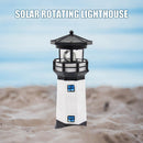 Lighthouse Solar LED Light Garden Yard Smart Sensor Rotating Lamp (Black)