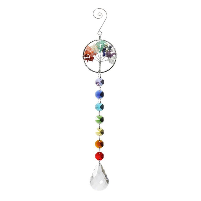 DIY Crystal Beads Rainbow Pendant Handcraft  for Home Decor (A)
