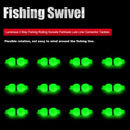 20x Luminous 3 Way Fishing Rolling Swivels Fishhook Lure Line Connector (2)