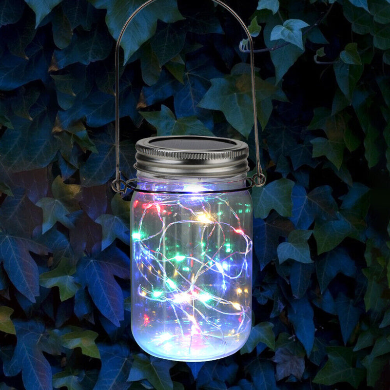 LED Solar Bottle Night Lamp Fairy String Light Mason Jar Lid Lamp (Colorful