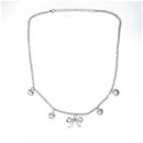 Fashion Women Bow knot Heart Necklace Pendant Clavicle Chain Jewelry D2B1