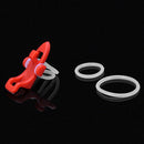 Fishing Hook Keeper Fishing Rod Lure Bait Safety Holder Plastic Hanger(Red)