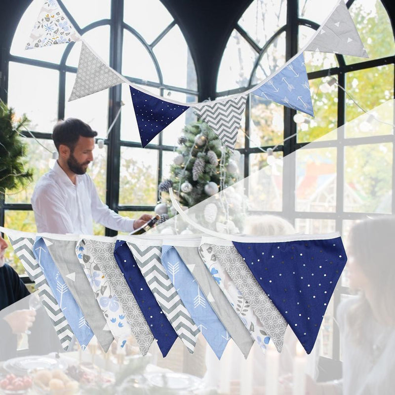 12 Flags 3.2m Double-sided Bunting Pennant Wedding Party Decorative Banner