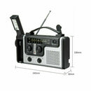 Flashlight Torch Emergency Radio Hand Crank Dynamo Wind Up Solar Weather Radio