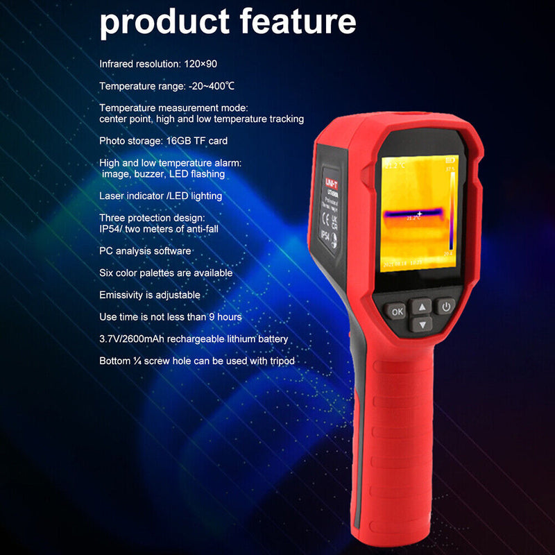 TFT LCD Display Thermal Imager Thermograph Camera with Memory Card Thermometers
