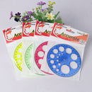 360 Degree Round Ruler Circle Office School Drafting Template Protractor Newly