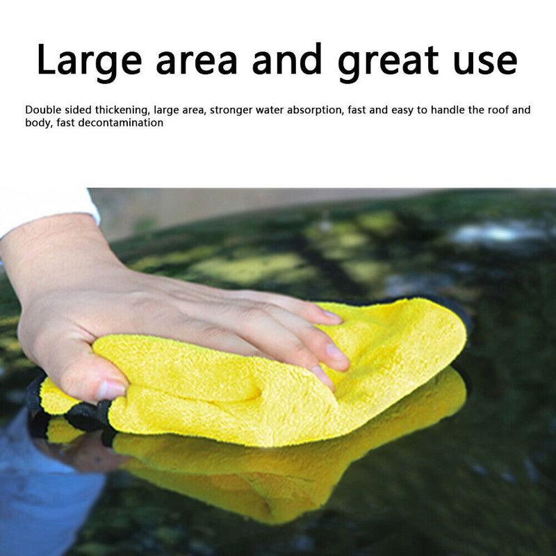 Car Wash Microfiber Towel Thickened Absorbent Cleaning Drying Rag Car Care Cl