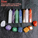 Seven Chakra Hexagonal Column Single Pointed Large Set N3D4