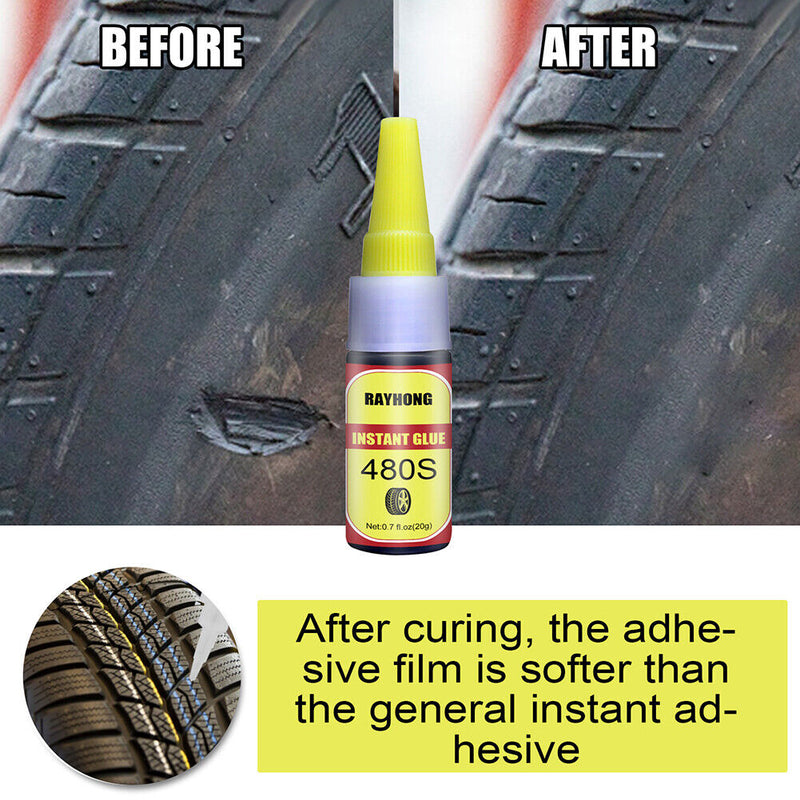 480S Car Rubber Tire Repair Black Glue Window Speaker Super Caulk Sealer Glue