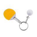 Kreative Tischtennis Tischtennisschläger & Ball Anhänger Schlüsselring Gelb