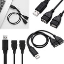 Computer Supplies Cable Adapter Y Splitter USB 2.0 Hub Male To Dual Female