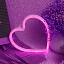 LED Neon Light Heart Sign Night Lamp Xmas Valentine Day Decor Gift (Pink)