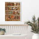 Home Bookshelf Frameless Picture Oil Paint By Numbers Hand Painted Picture