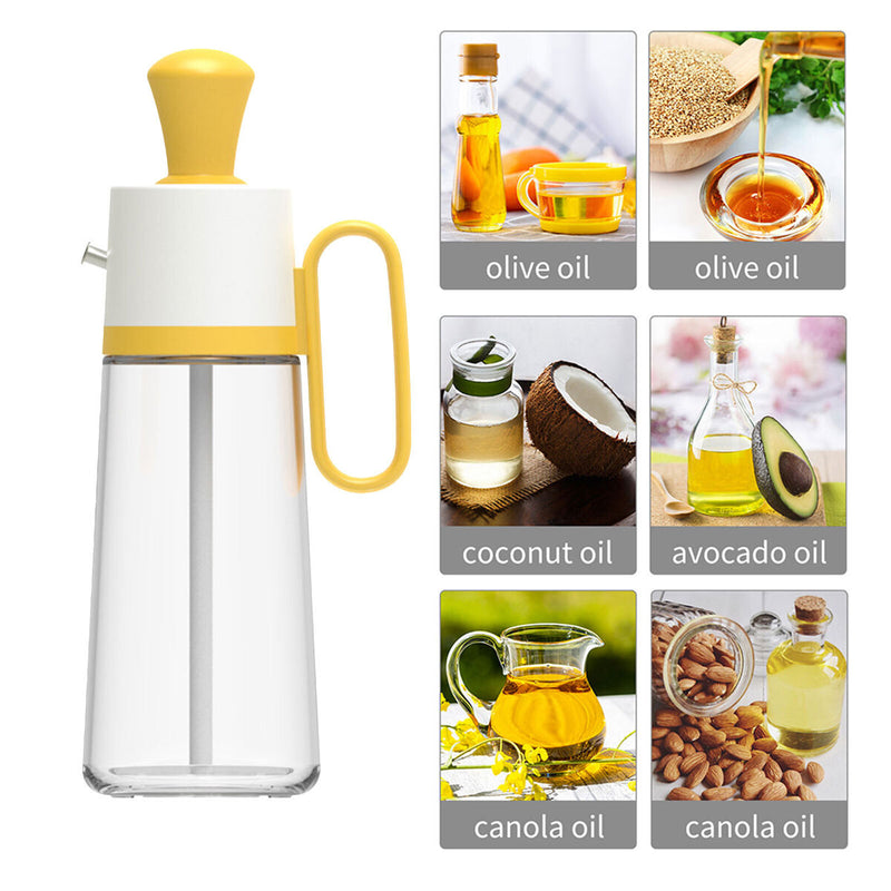 Oil Dispenser Bottle with Brush 2 in 1 Olive Oil Pot for Kitchen (Yellow)
