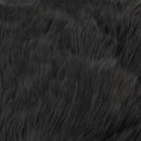 Winter Car Seat Cushion Faux Fur Seat Pad Home Office Chair Mat (Black)