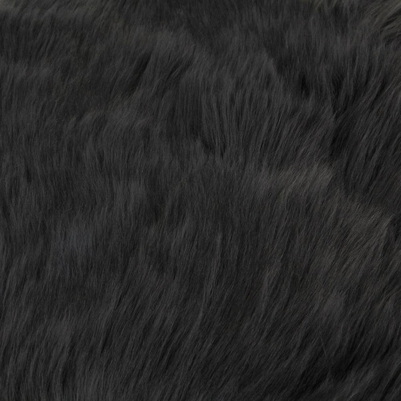 Winter Car Seat Cushion Faux Fur Seat Pad Home Office Chair Mat (Black)