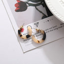Gift Fashion Round Acrylic Elegant Earring Geometric C-Shaped Hoop Earrings
