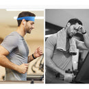 Women Men Elastic Headband Breathable Sweat Absorption Headdress (Gray) Newly