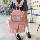 4pcs/Set Women School Backpacks Teenagers Girls Student Book Bag Satchel Mochila