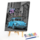 Frameless Oil Paint By Numbers DIY Balloon Car Picture Craft Kit for Bedroom