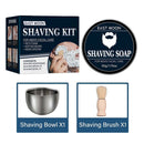 3x Mens Shaving Soap Kit with Shaving Brush Bowl Facial Beard Mustache Cleaning
