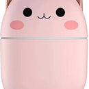 250ml Air Humidifier Cute Aroma Diffuser with Night Light Cool Mist (Pink)