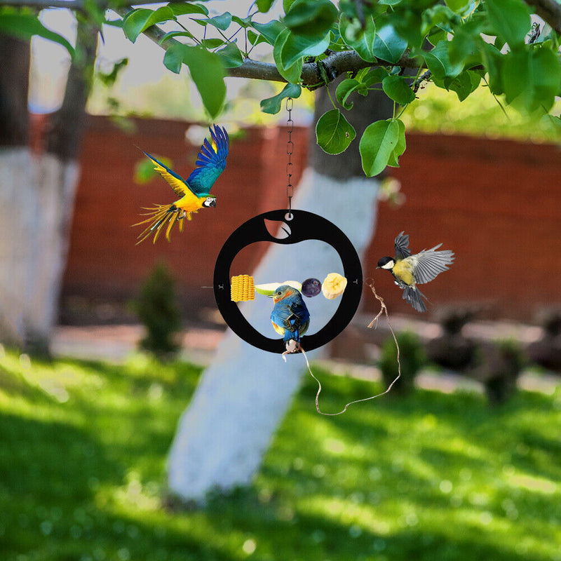 Hanging Fruit Food Holder Cage Container Outdoor Yard Gardening Tree Bird Feeder