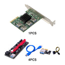 Computer USB 3.0 PCI-E 1 to 4 Riser+4xPCI-E 16X Extender+4xPCI-E 1X Adapter Kit