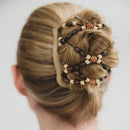 Stretchy Hair Accessories  Women Clip Wood Beads Double  Magic Hair Comb