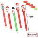 Crutch Style Christmas Snowman Black Ink Ballpoint Pen Cartoon Santa Claus