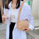 Women Fashion Soft Plush Underarm Shoulder Bag Cherry Pattern Printing Handbags