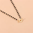 Women Crystal Bead Clavicle Jewelry Choker Chain Collar Necklace Buckle Flower