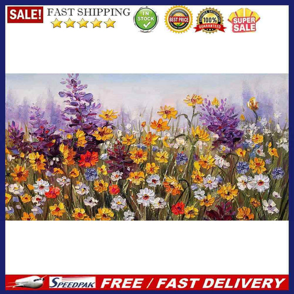 Canvas Painted Oil Paint By Numbers Flowers DIY Wall Art Modern Bedroom Decor